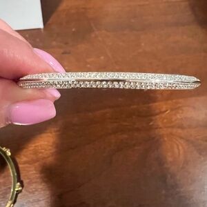 Elegant Silver Rhinestone Bangle